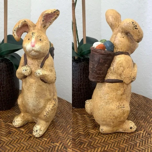 Vintage Charming Bunny Rabbit w Egg Backpack - Picture 11 of 11